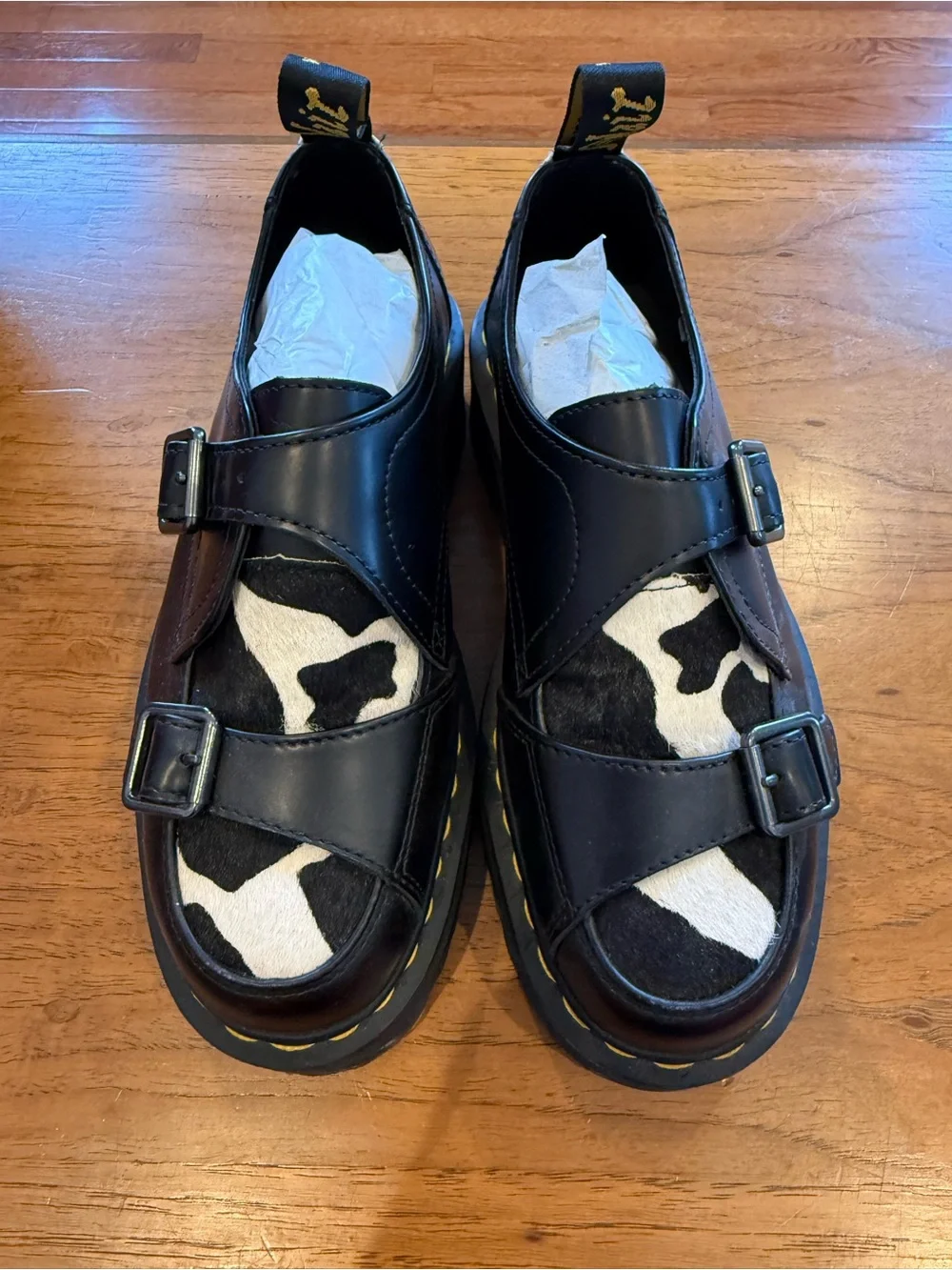Dr. Martens Sidney Hair On Cow Creeper Platform Loafers